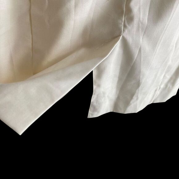 Forever 21 Contemporary Dress Womens Medium Ivory Cap Sleeve Fully Lined V Neck - Picture 6 of 8